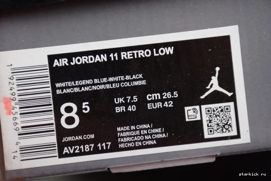 AV2187-117 Air Blue Low Legend Retro 11 Jordan AV2187-117 1009